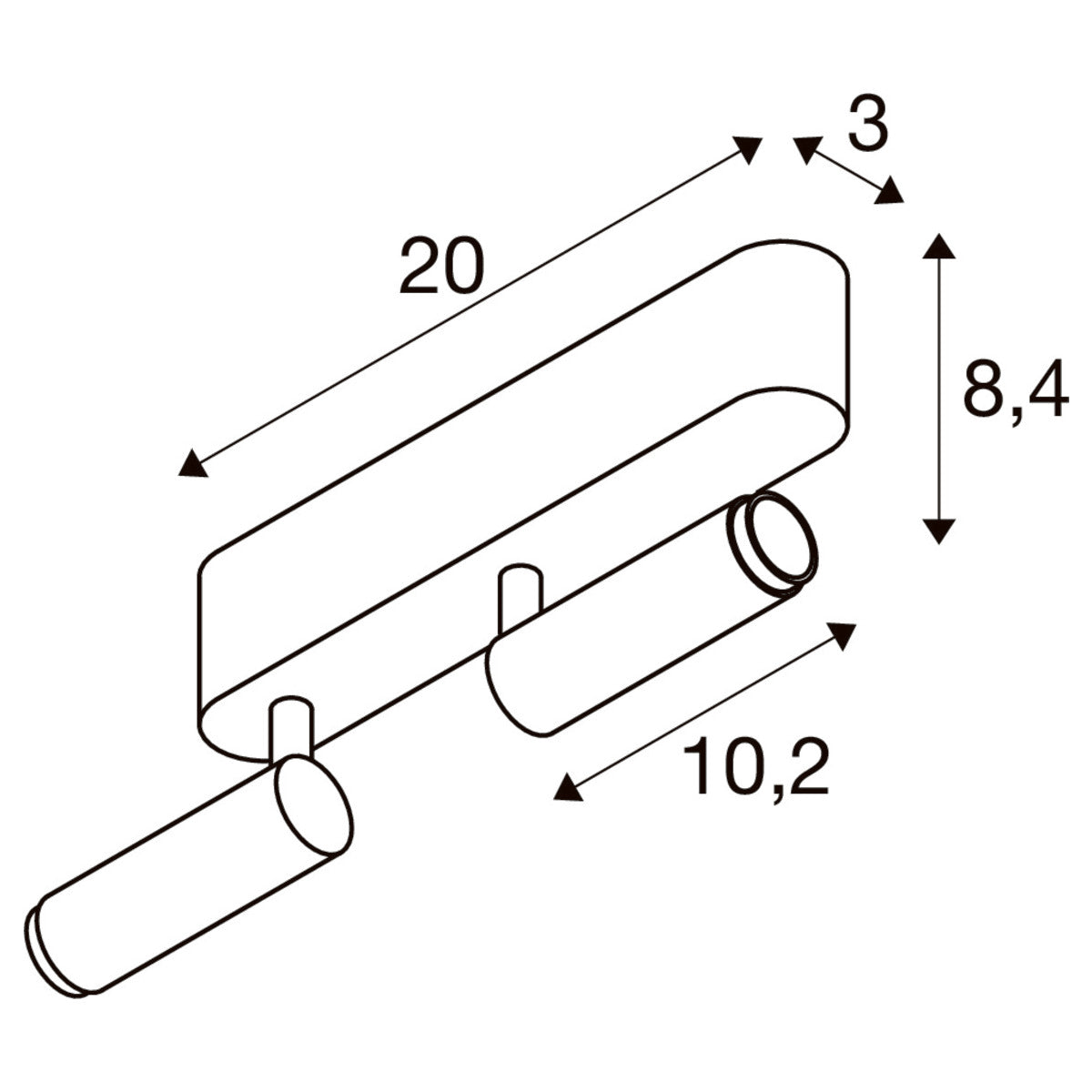 Foco Duo Small plafondlamp