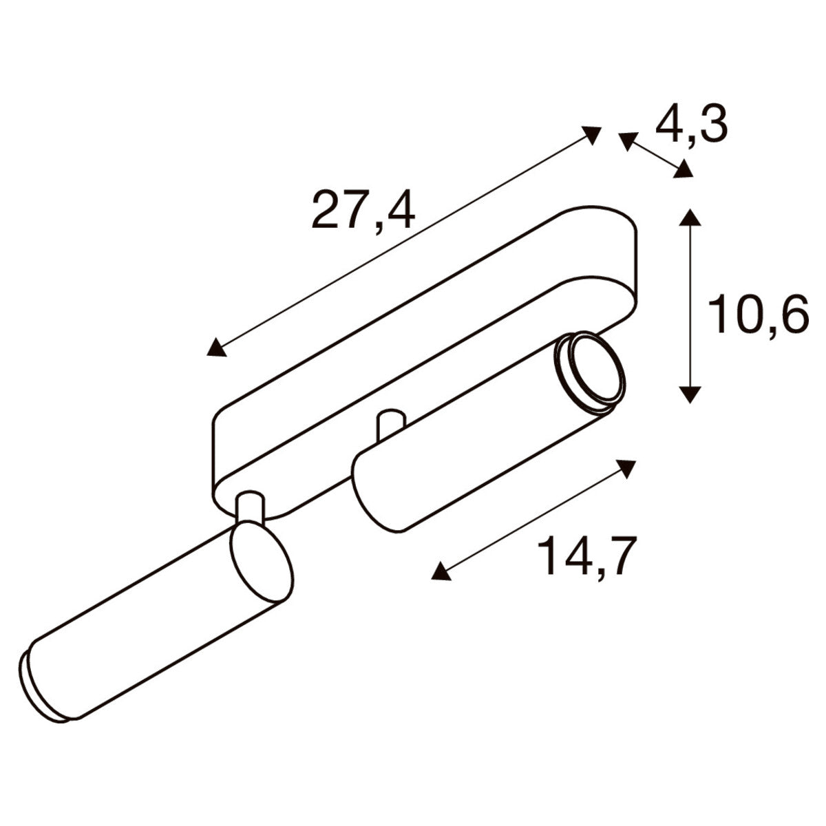 Foco Duo Medium plafondlamp
